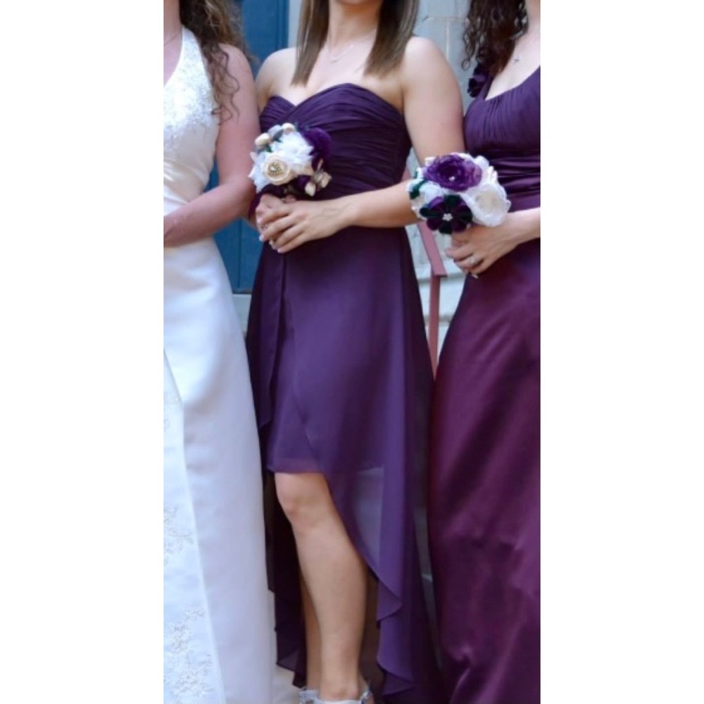 David's bridal plum bridesmaids dress